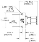 Smiths Interconnect 12-3001SM termination handles 15 Watts of average power from DC to 18GHz