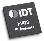 The IDT F1420 high gain / high linearity amplifier offers 42 dBm OIP3 with 23.2 dBm P1dB output power and 17.4 dB gain. 