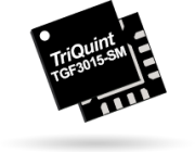 TriQuint’s TGM3015-SM, a 3x3mm, plastic QFN packaged GaN transistor offering 10W P3dB.