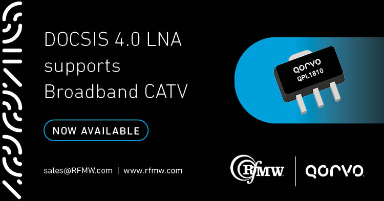 The Qorvo QPL1810, is used to support fiber to the home applications from 50 to 1800 MHz using a single 5V supply