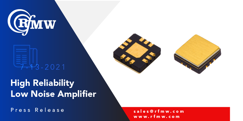 KCB Solutions KA107C LNA provides 20 dB gain, 1.5 dB noise figure and 38 dBm OIP3 from 1.3 to 3.0 GHz