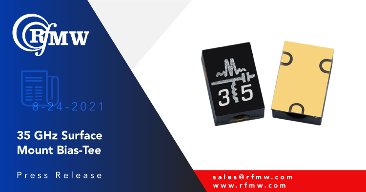 The Marki Microwave BT-0035SMG-2 bias-tee uses a proprietary wire-wound coil for ultra-broadband, resonance-free operation from 20 MHz to 35 GHz. 