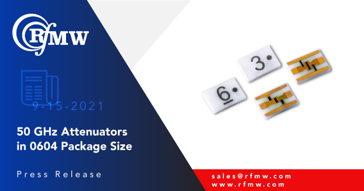 The Smiths Interconnect TSX series chip attenuators span DC to 50 GHz with 1 to 3 Watts of input power handling capability